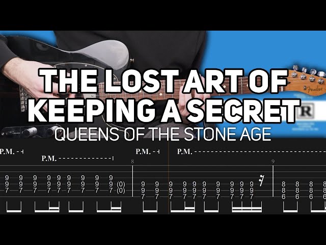 Queens Of The Stone Age - The Lost Art Of Keeping a Secret (Guitar lesson with TAB)