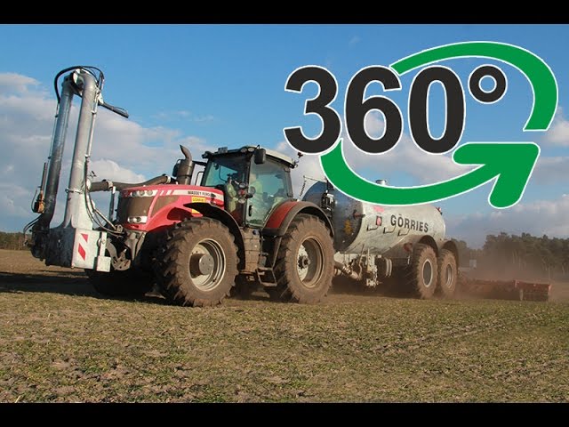 360° Video: Massey Ferguson 8670 beim Lohnunternehmen Görries