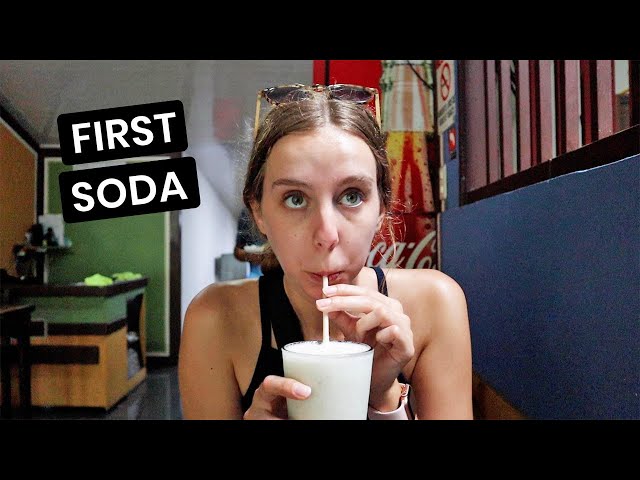 Eating at our FIRST SODA IN COSTA RICA!