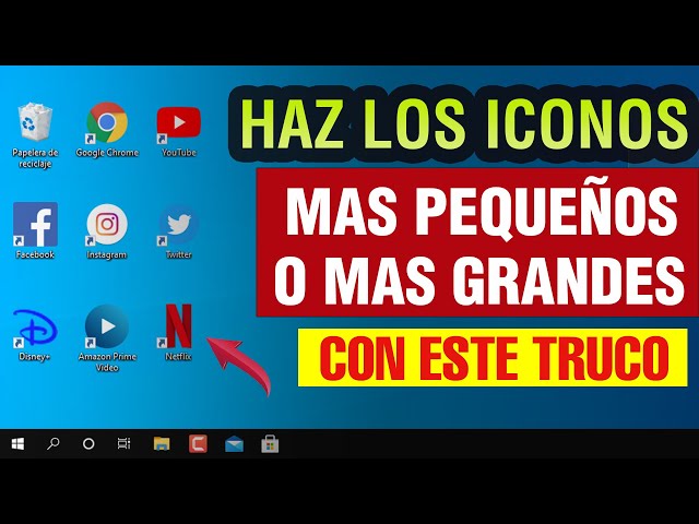 Cómo cambiar el Tamaño delos Iconos del Escritorio Windows | hacer mas pequeños o grandes los iconos