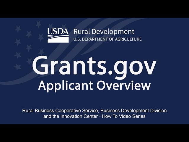 Grants gov - Applicant Overview