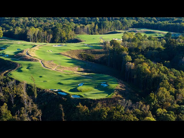 The Golf Club of Tennessee Upper Course aerial tee to greens - 4K