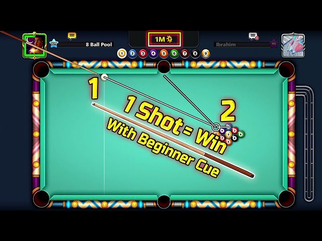 New Golden Break 9 Ball Pool 1 Shot=Win 100% With Beginner Cue - 8 Ball Pool Low Level Players Shots