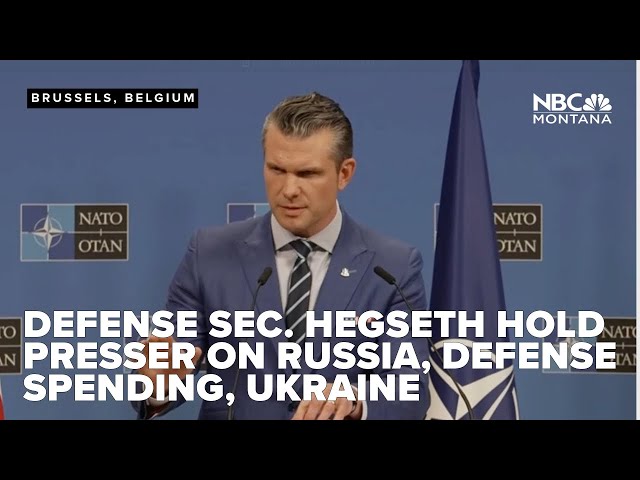 Defense Sec. Pete Hegseth held a press conference in Brussels, Belgium