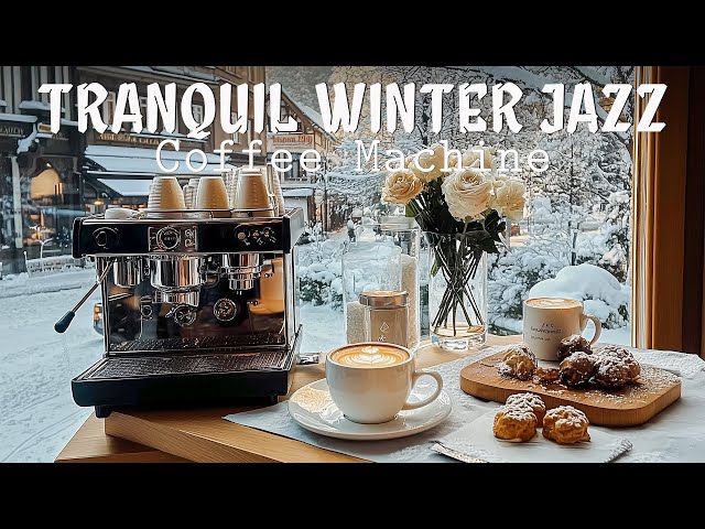 Tranquil Winter Cafe Street ☕ Soft Jazz for Focused Study, Relaxation & Peaceful Work Sessions