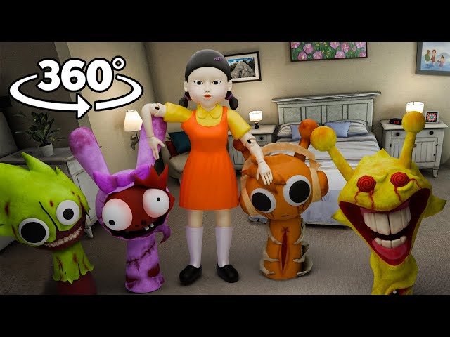 Incredibox Sprunki Squid Game Young Hee Into YOUR house | 360° VR Experience