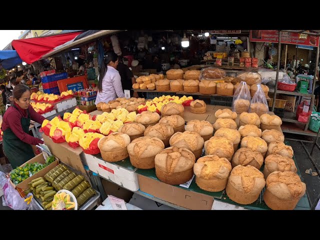 Cambodia Food Vlog - Best Street Food Tour @ Orussey Market in Phnom Penh City 2025