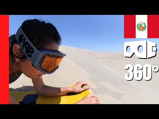 FUN!! 360° VR 🇵🇪 SANDBOARDING in a DESERT Huacachina Ica Peru