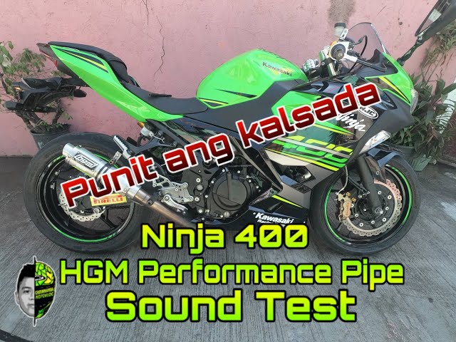 NINJA 400 SOUND CHECK | HGM PERFORMANCE PIPE | PUNIT ANG KALSADA | GREENMAMBA MOTOVLOG