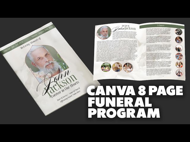 Step by Step How to Design 8 Page Funeral Program in Canva