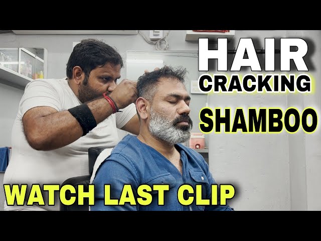 ASMR hair cracking head massage by Indian barber Shamboo , Reiki masters brother