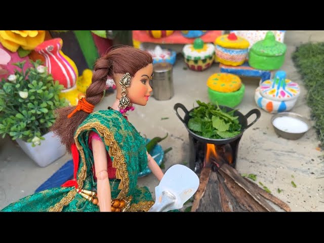 Barbie Doll All Day Routine In Indian Village/Pinky Ki Kahani Part -465/Barbie Ki Hindi Kahaniyan||