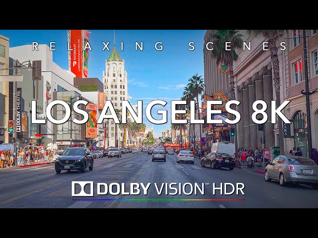 Driving Los Angeles 8K HDR Dolby Vision - Bel Air to Downtown LA (Los Santos)