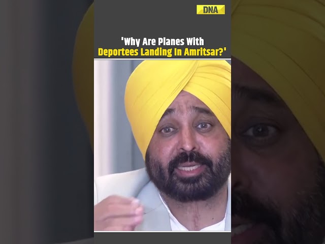 US Deportation: CM Bhagwant Mann Slams Centre Over US Deportees’ Flight Landing In Amritsar #shorts