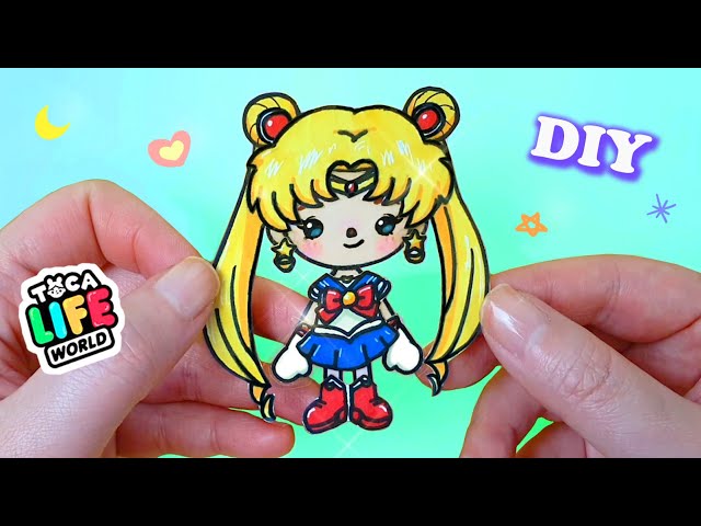 Toca Boca Sailor Moon DIY Paper Crafts #howto #tocalifeworld #sailormoon #diy #drawing