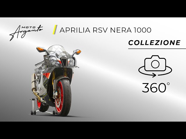 Aprilia RSV 1000 NERA - Moto da Collezione - Vista a 360° - Moto Argento