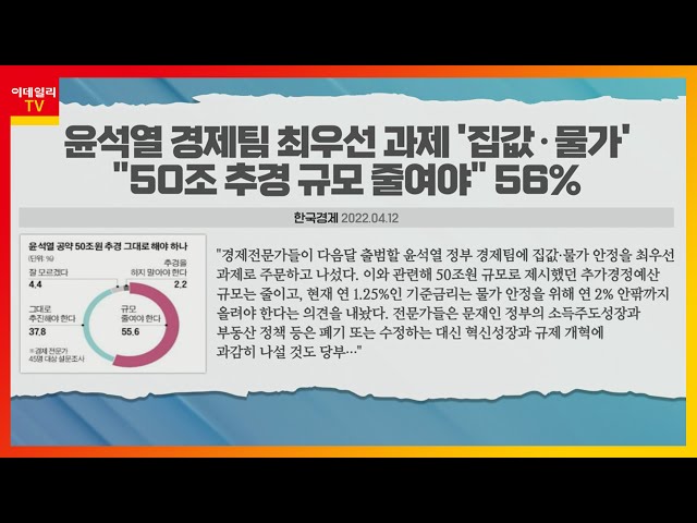 물가 안정 VS 추경 50조… 尹 당선인 돌파구는?_오피셜 이슈 TALK (20220413)