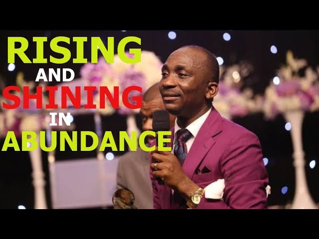 RISING AND SHINING IN ABUNDANCE by DR PAUL ENENCHE