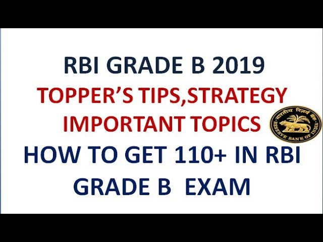 HOW TO CRACK RBI GRADE B 2019  EXAM IN 10 DAYS || RBI GRADE B LAST MINUTE TIPS & IMPORTANT TOPICS