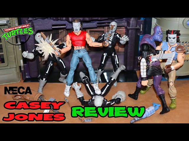 NECA TMNT Casey Jones Mirage Comics CLASSIC COLORS & Cartoon Casey Jones Figure Review