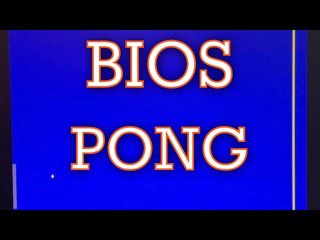 Pong on a PC/XT with NO operating system.. Is it possible?