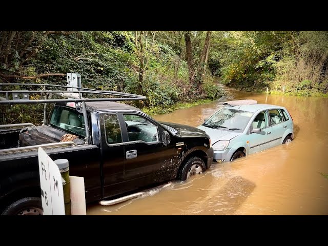 Fails Galore and Epic Close Calls || Vehicles vs Deep Water || Uk Flooding Compilation #5