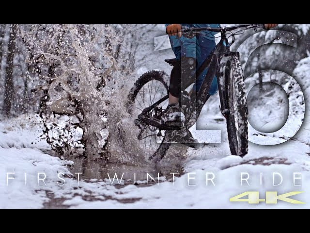 FIRST WINTER RIDE - mountain biking in 4K