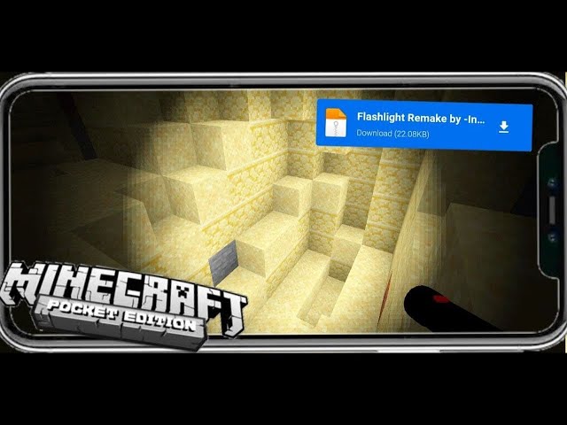 Flashlight Mod for Minecraft PE (Bedrock)