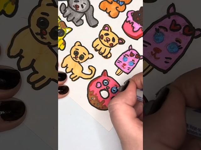 DIY 3d stickers 🥰✨ #shorts #shortsfeeds #art #diy #youtubeshortsvideowatchtimecount