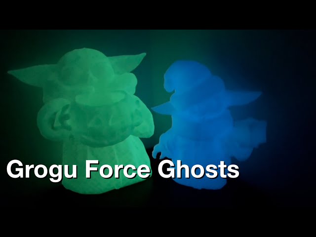 Baby Yoda Force Ghost: Holiday Versions (3D Printed)