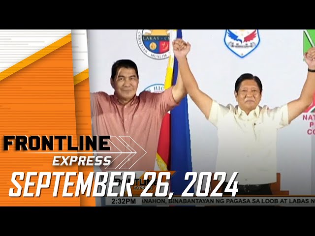 FRONTLINE EXPRESS LIVESTREAM | September 26, 2024 | 2:30PM