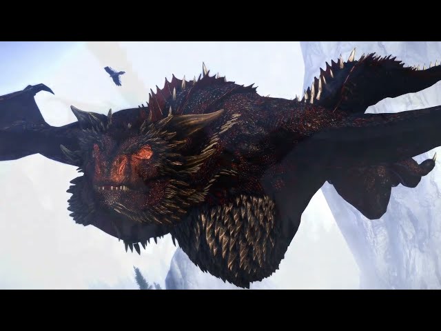 Game of Thrones DROGON Dragon in Skyrim (16K mod)