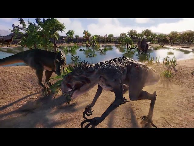 Scorpius rex vs Qianzhousaurus : Jurassic World Evolution 2