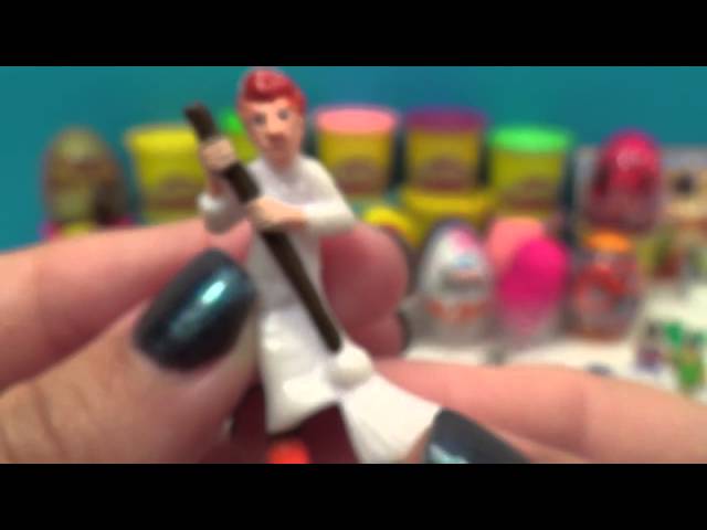 Surprise Eggs Kinder Play Doh Disney Tinkerbell Masha Medved Superman Kung Fu Panda The Simpsons