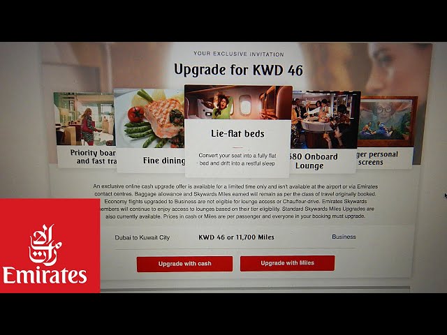 Emirates online check in and upgrade