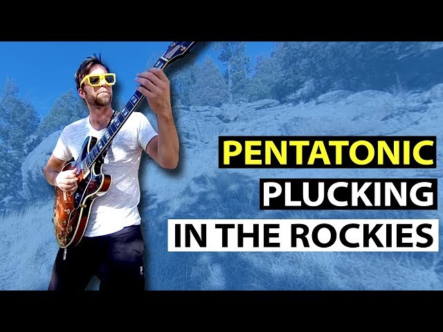 Pentatonic plucking in the Rockies on a John Scofield Ibanez