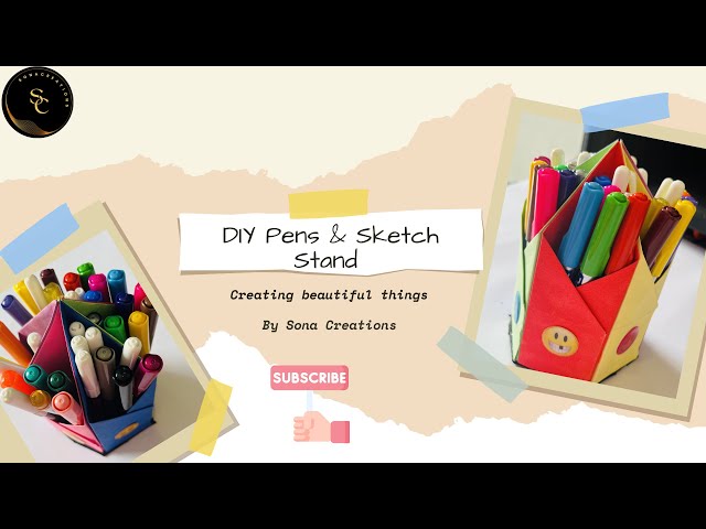 Organise Your Art Supplies: DIY Origami Pen Holder | Paper Crafts