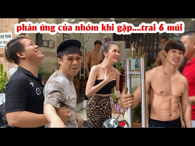 phản ứng mạnh khi nhóm gặp trai 6 múi, Minh Tuyết đứng ngồi không yên