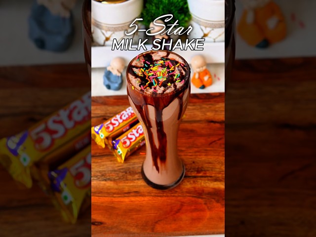 5-Star Chocolate Milkshake recipe ASMR | 1min recipe | Creamy Milkshake in Minutes! #shorts #choco