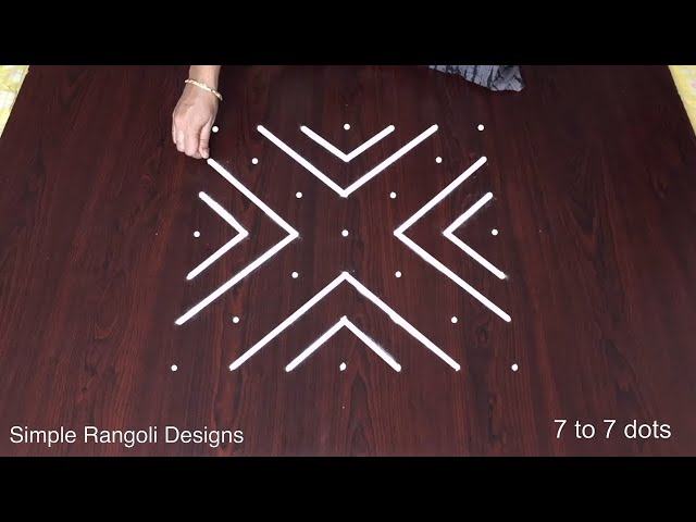 Variety Rangoli Designs With Dots | 7 Pulli Kolangal | Simple Kolam Muggulu