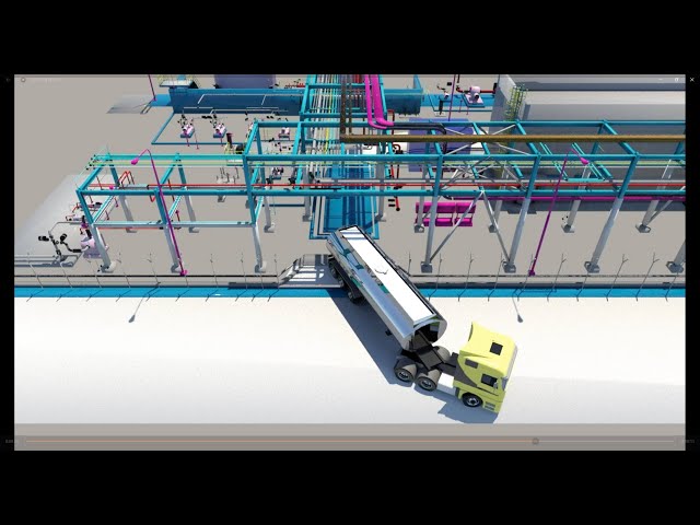 Vehicle 3D Simulation (Tanker, Tank Lorry) for Refinery