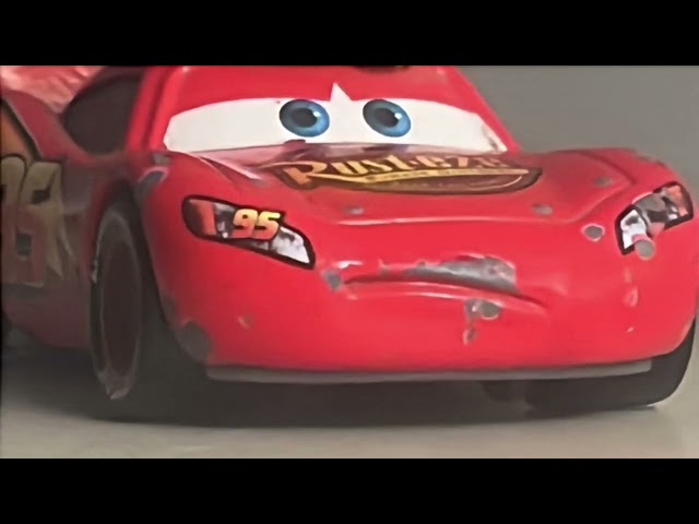 Cars - Lightning McQueen and Chick Hicks Pit Fight (Stop Motion Recreation)