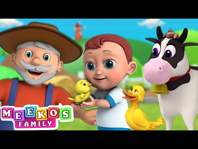 🔴 Animal Sounds - Old MacDonald Had A Farm 🚜 😻 + Monkey Song | Meeko's Family