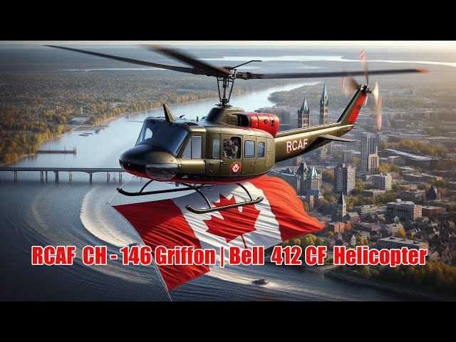 RCAF CH-146 Griffon | Bell 412CF | Helicopter Flying Canadian Flag | Canada Day | Calgary | 4K