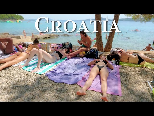 Beach Walk 4K Croatia | Walking along the Coast of Biograd na Moru with Olivia