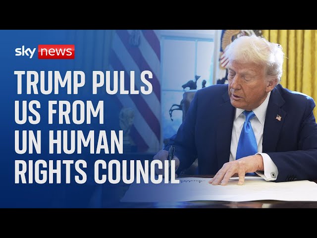 Trump signs executive order to withdraw US from UN Human Rights Council