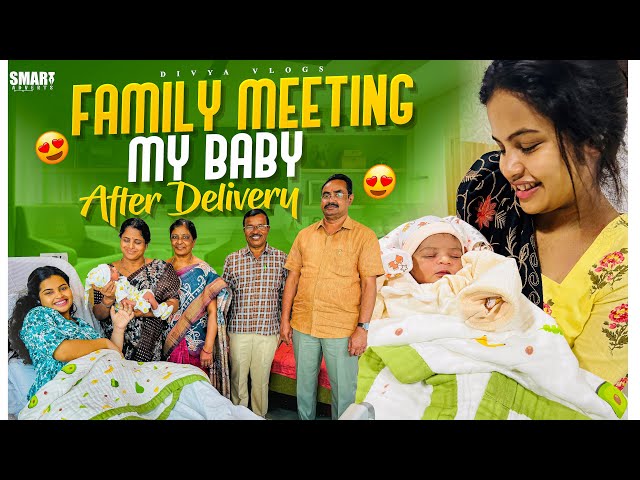 After Delivery | Family Meeting My Baby | First Walk Experience |Parents Happy Moments| Divya Vlogs