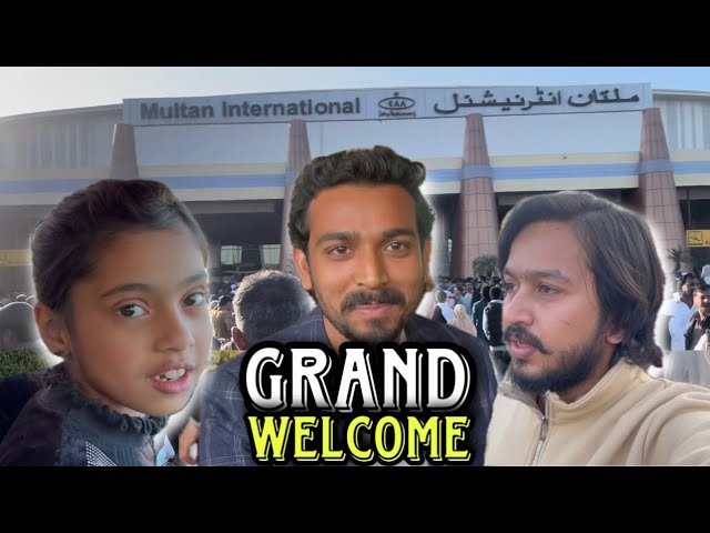 Grand welcome on Pakistan Airport😱| sara surprise khrab kar dya 🤭