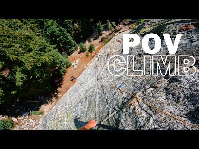 GoPro POV Lead Rock Climb in Mammoth Lakes