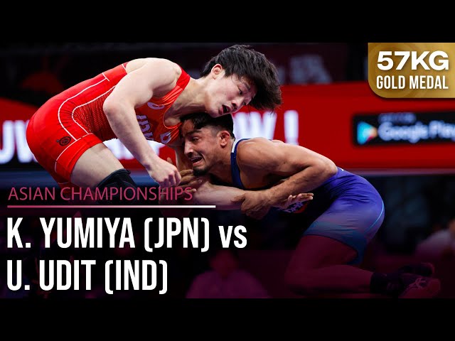 Kento YUMIYA (JPN) vs. Udit UDIT (IND) | 2024 Seniors Asian Championships | Gold Medal | FS 57Kg